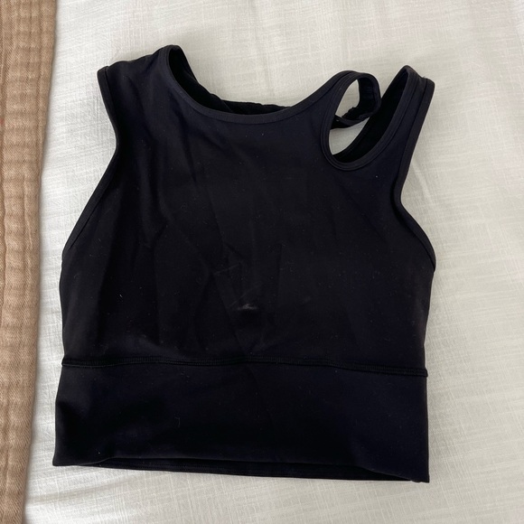 Lululemon black tank size 4 - Picture 1 of 3